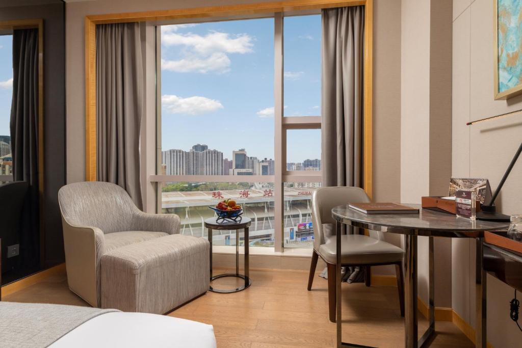 Posezení v ubytování Zhuhai Longzhuda International Hotel