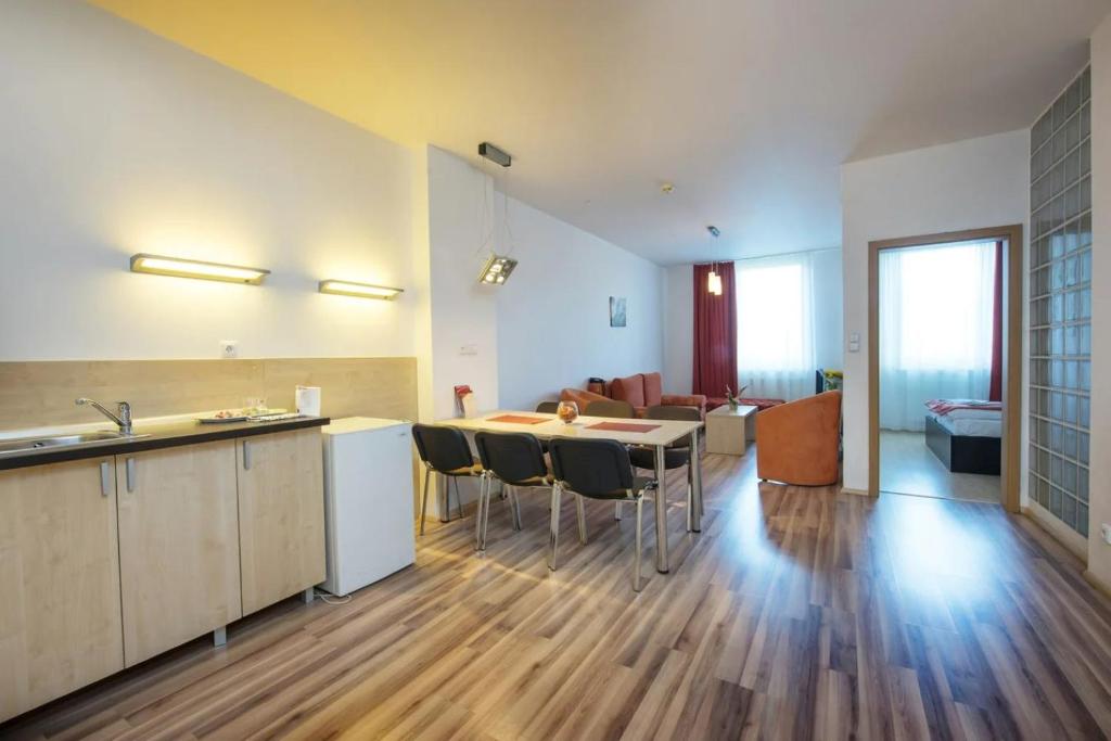 Kuchyň nebo kuchyňský kout v ubytování Hotel Spolcentrum