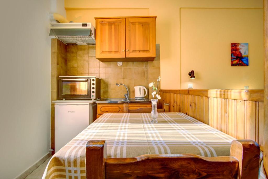 Kuchyň nebo kuchyňský kout v ubytování Blue Dream Apartments