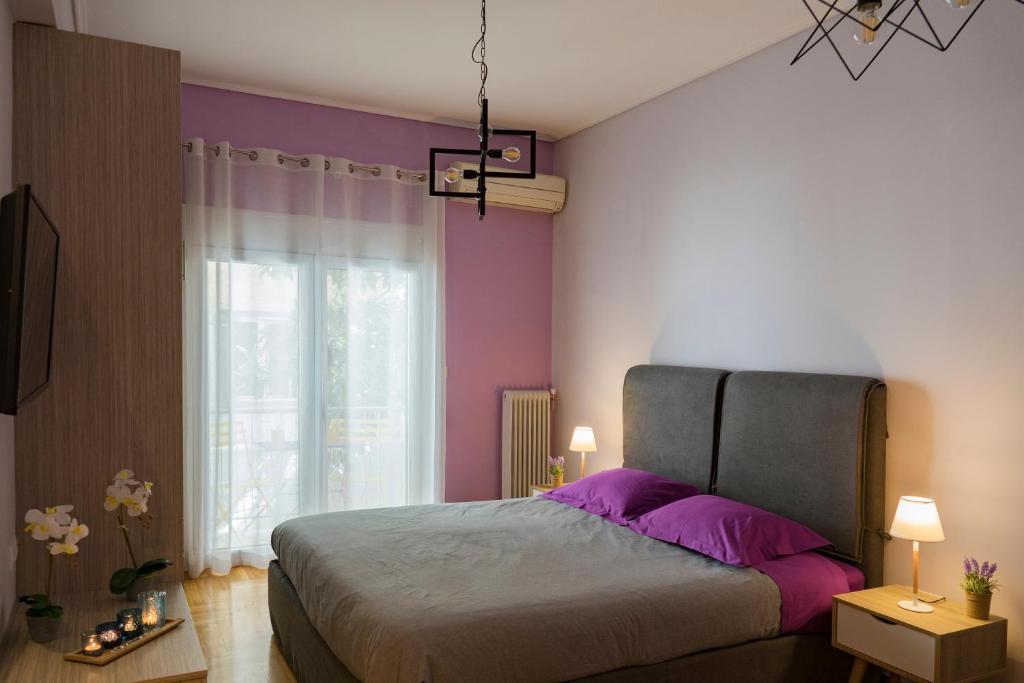 Posteľ alebo postele v izbe v ubytovaní Stylish Modern Studio in the Heart of Athens