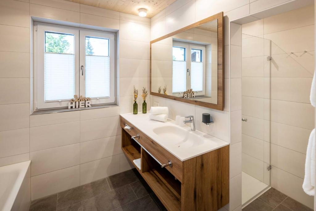 Koupelna v ubytování Hotel Sonnenhang
