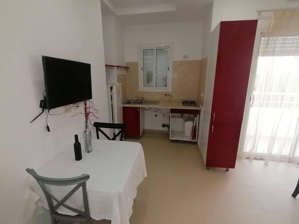 Kuchyň nebo kuchyňský kout v ubytování S+1 vue mer climatisé
