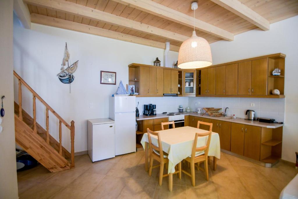 A kitchen or kitchenette at Kiani Akti Villas