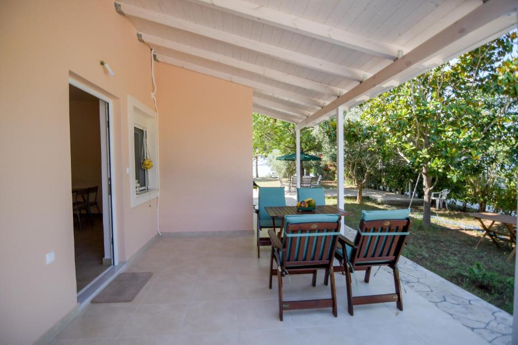 A garden outside Kiani Akti Villas