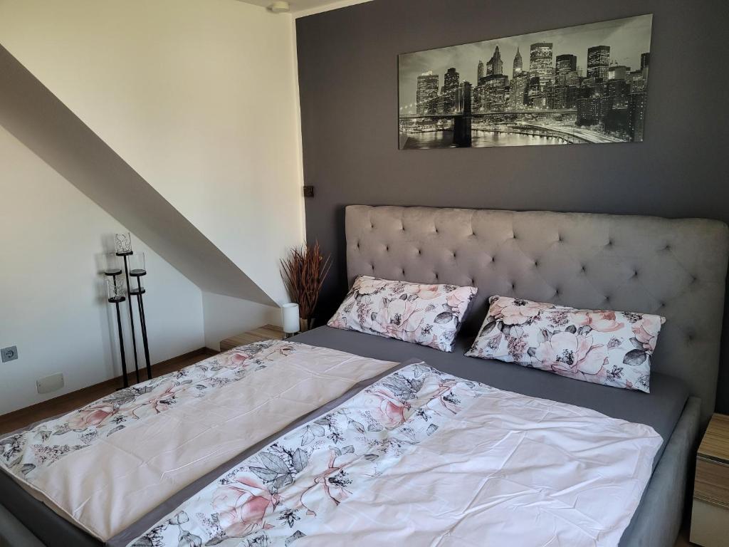 Postel nebo postele na pokoji v ubytování Ferienwohnung Melanie Wackersdorf