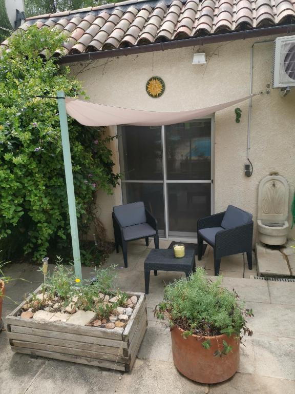 Patio nebo venkovní prostory v ubytování Gîte effet d’art