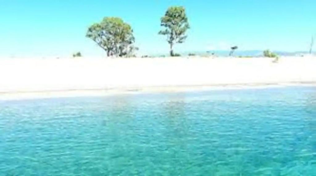 wyspa pośrodku wody w obiekcie La Terrazza sul Mare w mieście Sellia Marina
