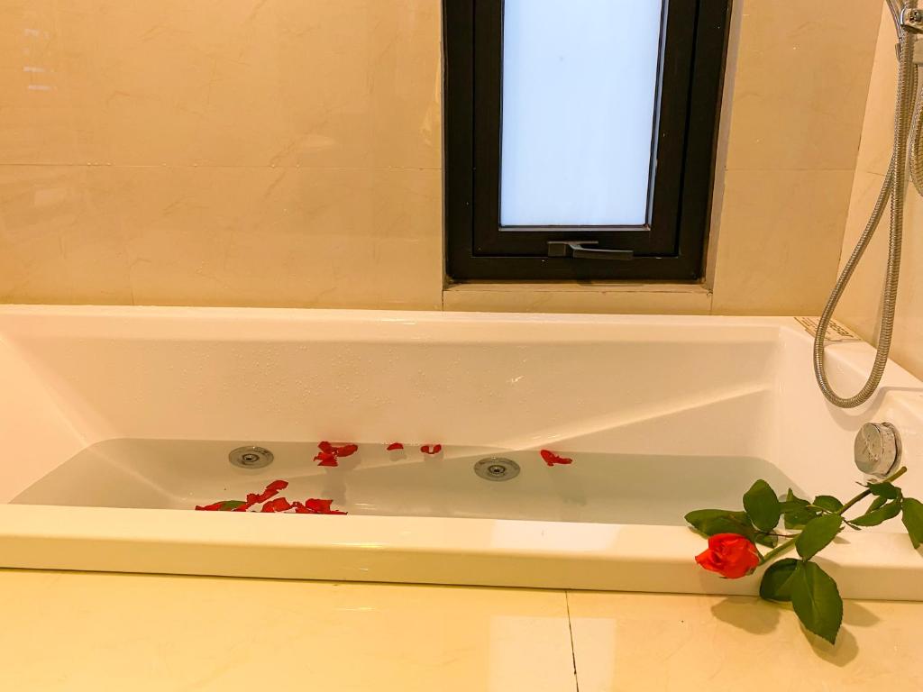 Koupelna v ubytování Ping Diamond Hotel Hanoi