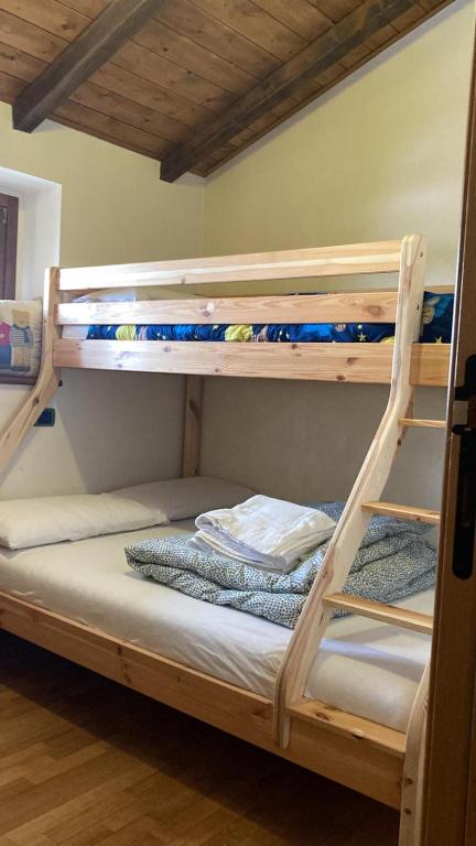 Postel nebo postele na pokoji v ubytování Chalet Mirastelle