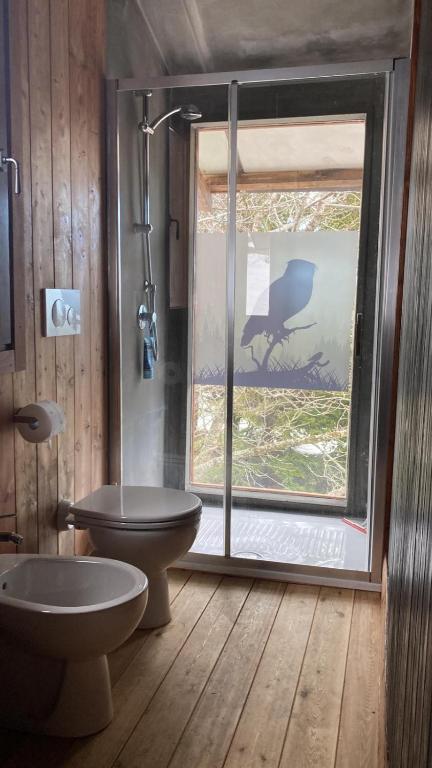 Koupelna v ubytování Chalet Mirastelle