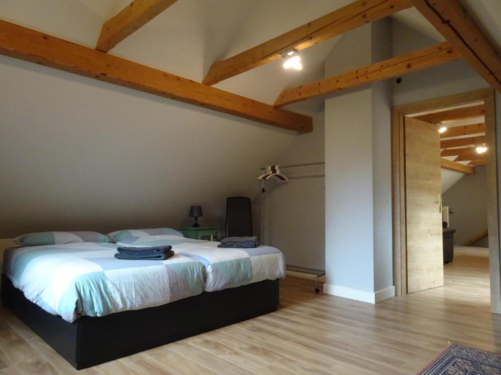 Postel nebo postele na pokoji v ubytování Ferienhaus Blommers