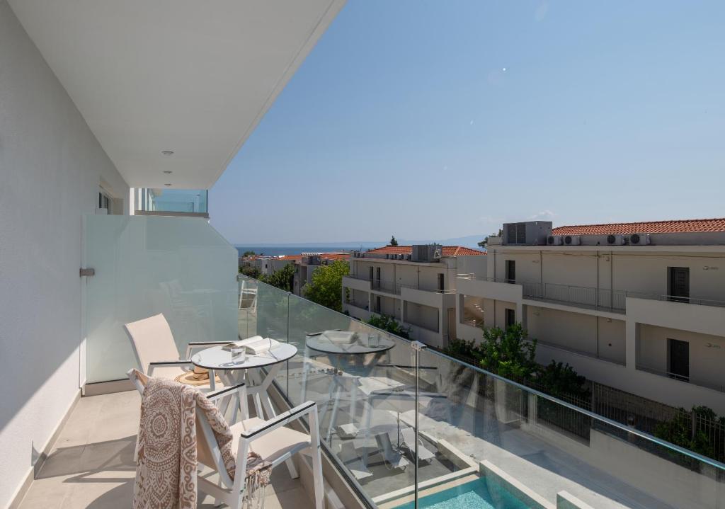 Balkón nebo terasa v ubytování Hanioti Central Hotel