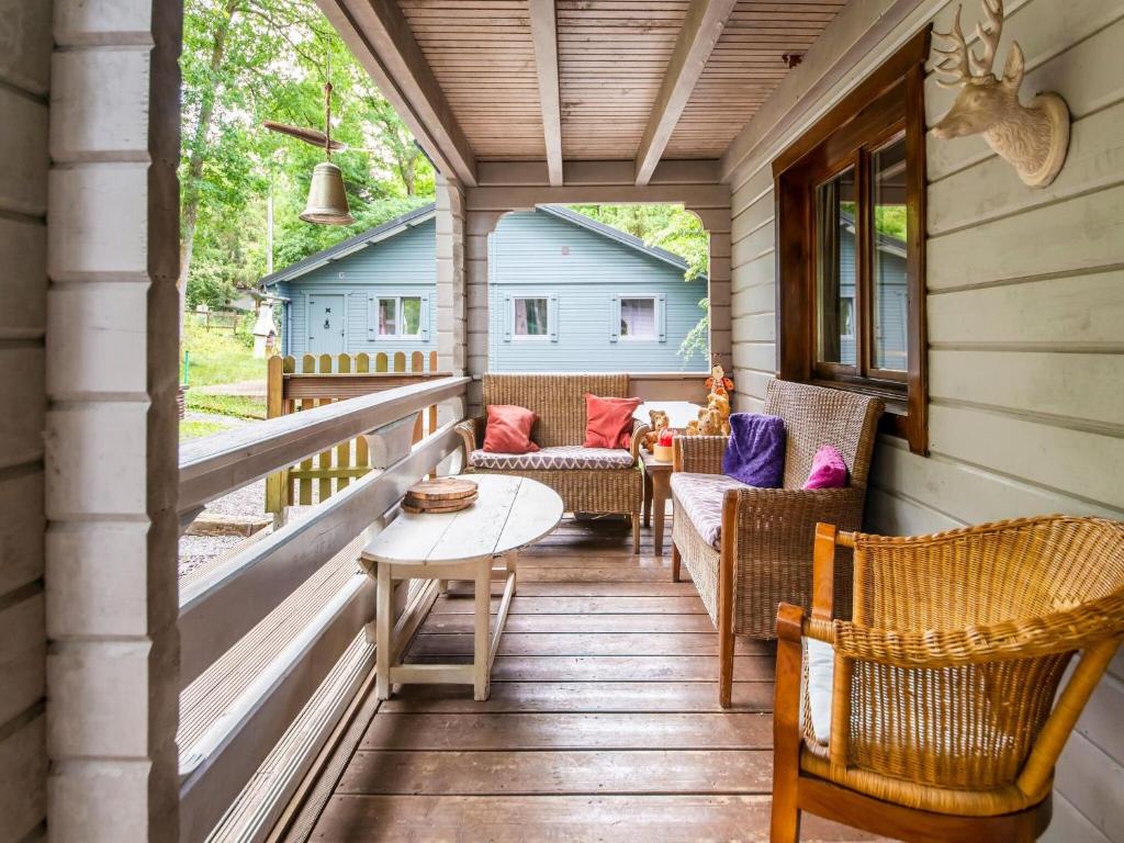 Posezení v ubytování Chalet in Ardennes near Durbuy with Sauna