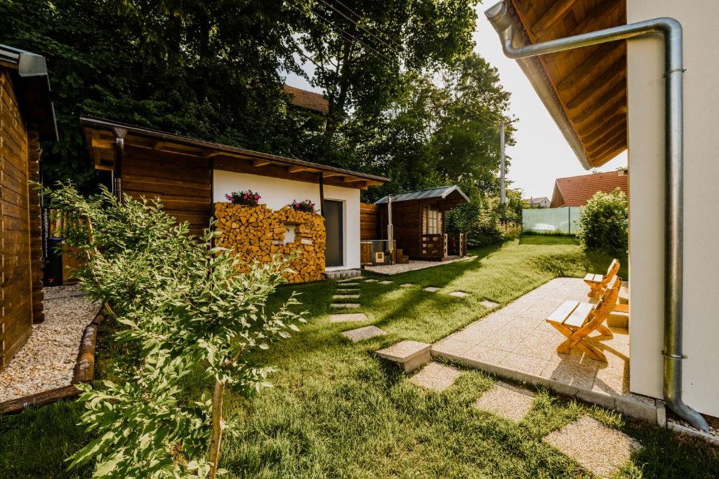 Zahrada ubytování Na Želivce chalupa Tereza