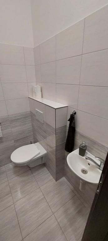 Koupelna v ubytování Penzion Šiškovna