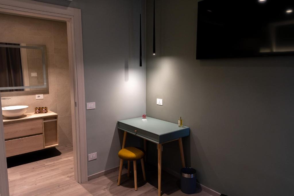 Kuchyň nebo kuchyňský kout v ubytování DiVino Rooms Deluxe