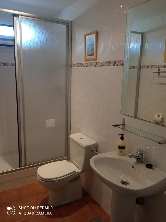 Koupelna v ubytování Vivienda turística volveré