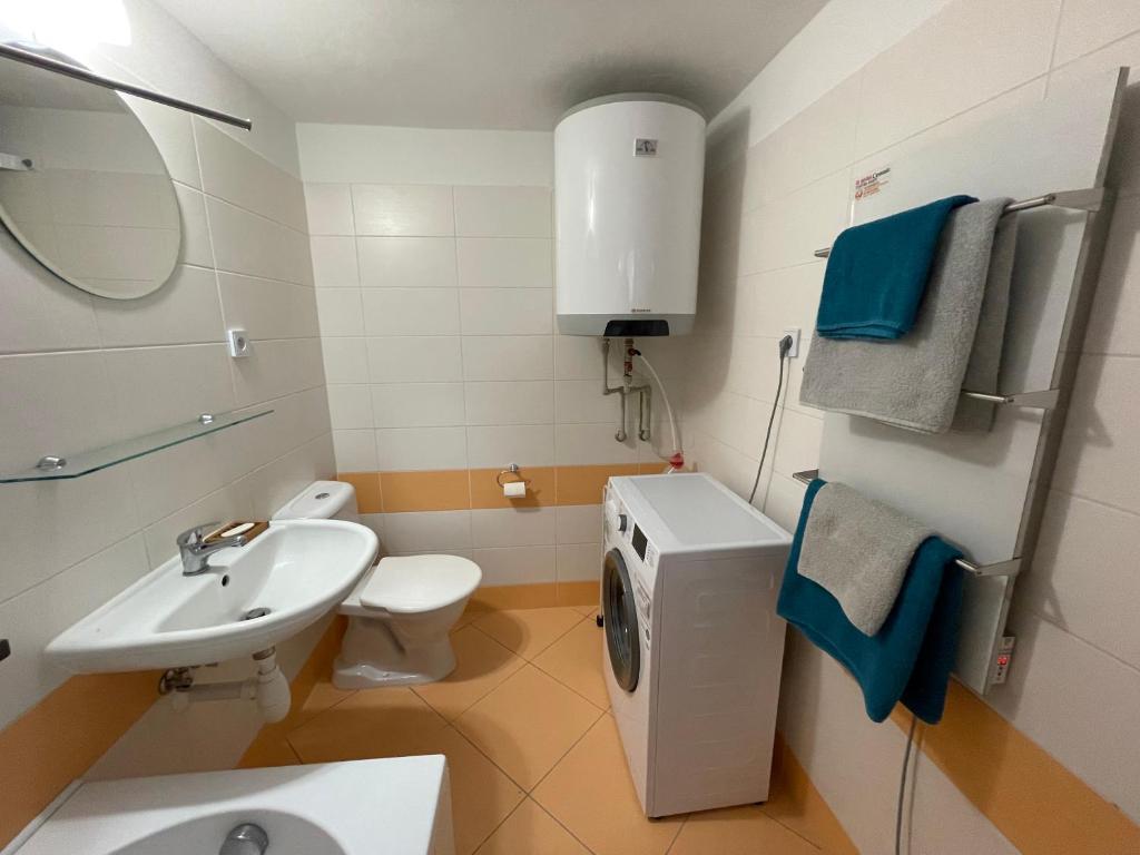 Koupelna v ubytování Apartmán Počátky