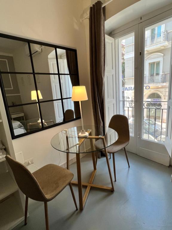 A seating area at Palazzo Berardi