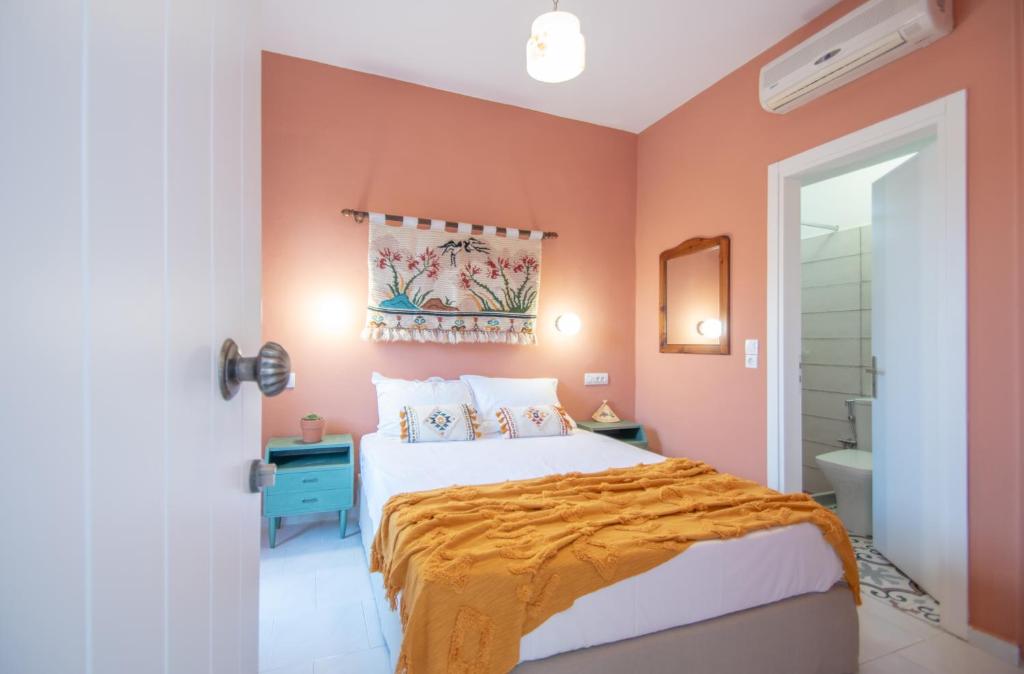 Voodi või voodid majutusasutuse THIRES Guesthouse toas