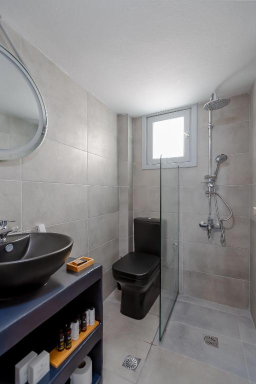 Koupelna v ubytování Divino Suites