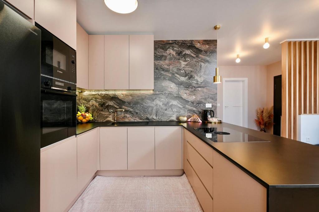 Kuchyň nebo kuchyňský kout v ubytování S design apartment