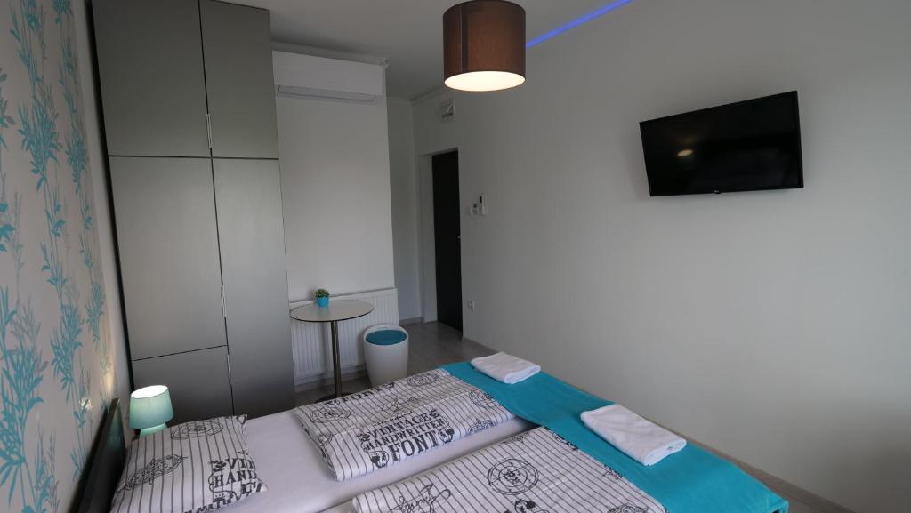 Posteľ alebo postele v izbe v ubytovaní Anna Villa Füred Boutique Rooms