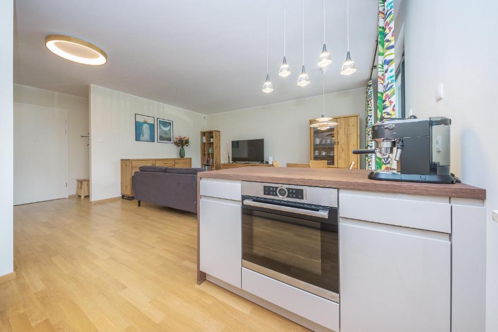 Kuchnia lub aneks kuchenny w obiekcie Pomorskie Apartamenty Bernadowska Green Deluxe
