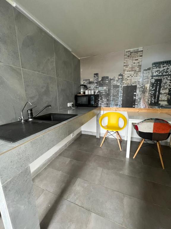 Kuchyň nebo kuchyňský kout v ubytování Jurgis Guest house
