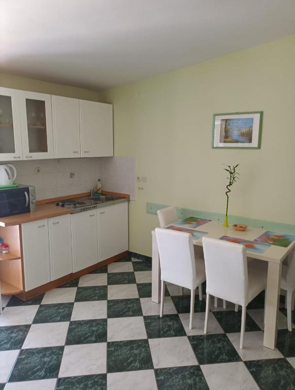 Kuchyň nebo kuchyňský kout v ubytování Apartments Martinović By The Sea