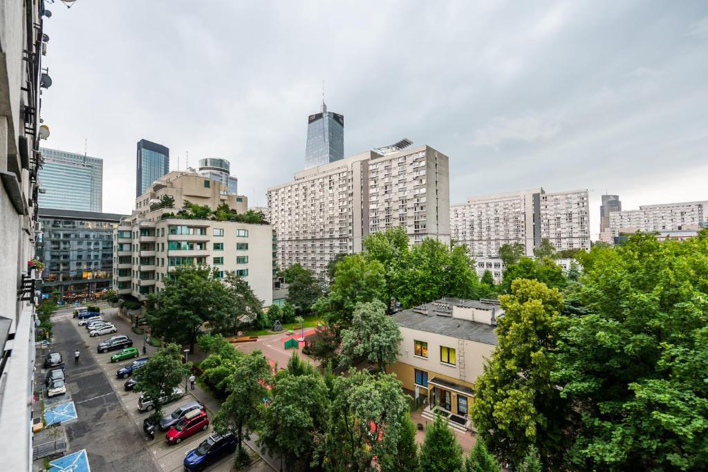 Výhľad na mesto Varšava alebo výhľad na mesto priamo z apartmánu
