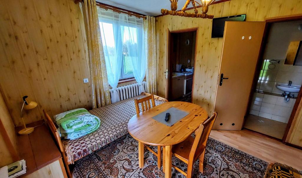 Kuchyň nebo kuchyňský kout v ubytování Agroturystyka Pokoje U Sołtysa