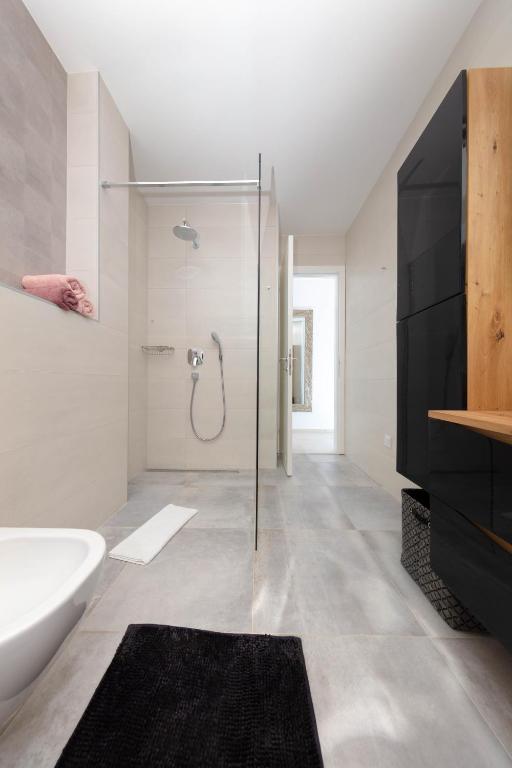 Koupelna v ubytování Apartman Oranž