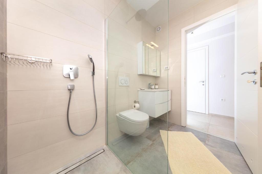 Koupelna v ubytování Apartman Oranž