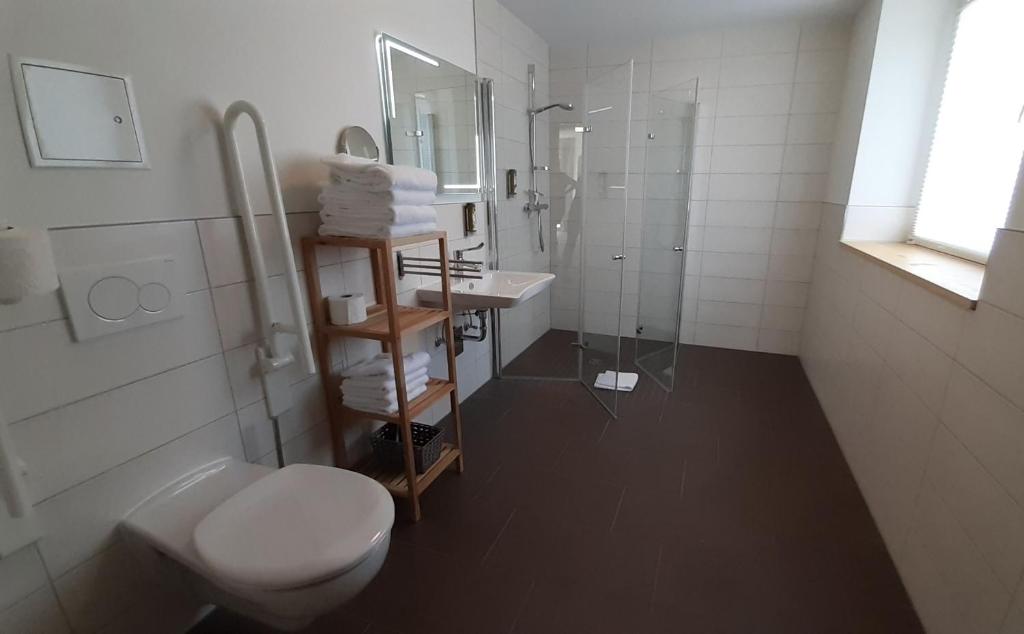 Koupelna v ubytování Schöna Urlaub