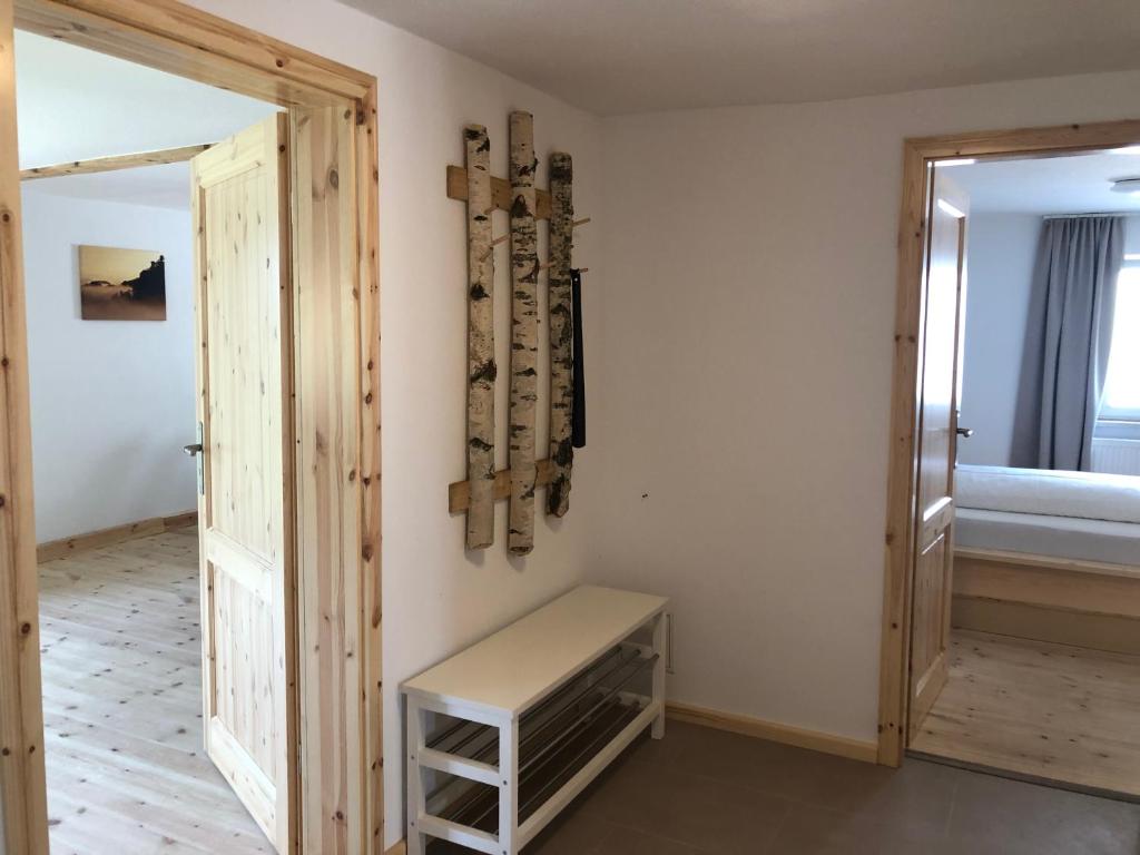 Postel nebo postele na pokoji v ubytování Schöna Urlaub
