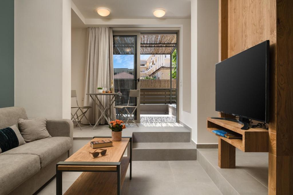 Telewizja i/lub zestaw kina domowego w obiekcie Dimitra Central Apts