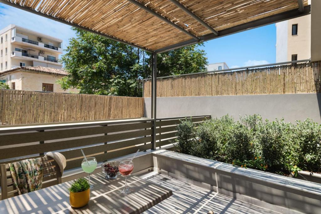 Balkon lub taras w obiekcie Dimitra Central Apts