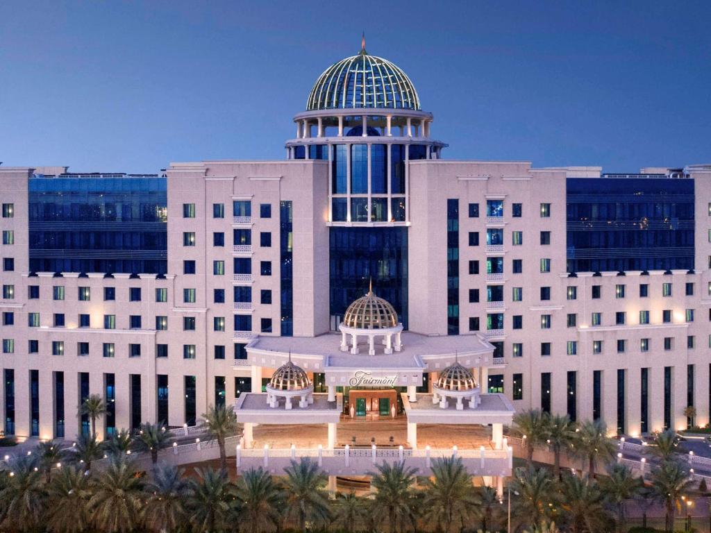 a large white building with a dome on top of it at Fairmont Riyadh in Riyadh