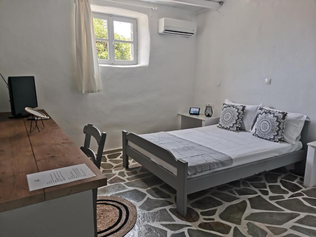 Krevet ili kreveti u jedinici u objektu Soros Beach Antiparos