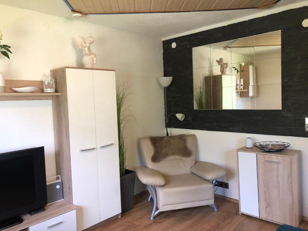 TV a/nebo společenská místnost v ubytování Ferienwohnung Tirol