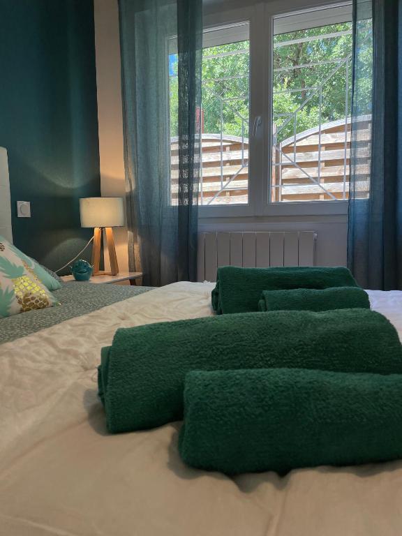 Postel nebo postele na pokoji v ubytování Gîte Marsau