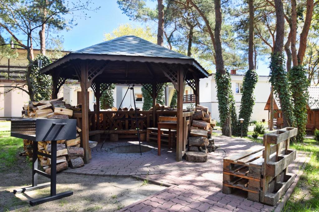 Patio nebo venkovní prostory v ubytování Jantar