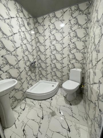 Koupelna v ubytování Tuta House Sighnaghi