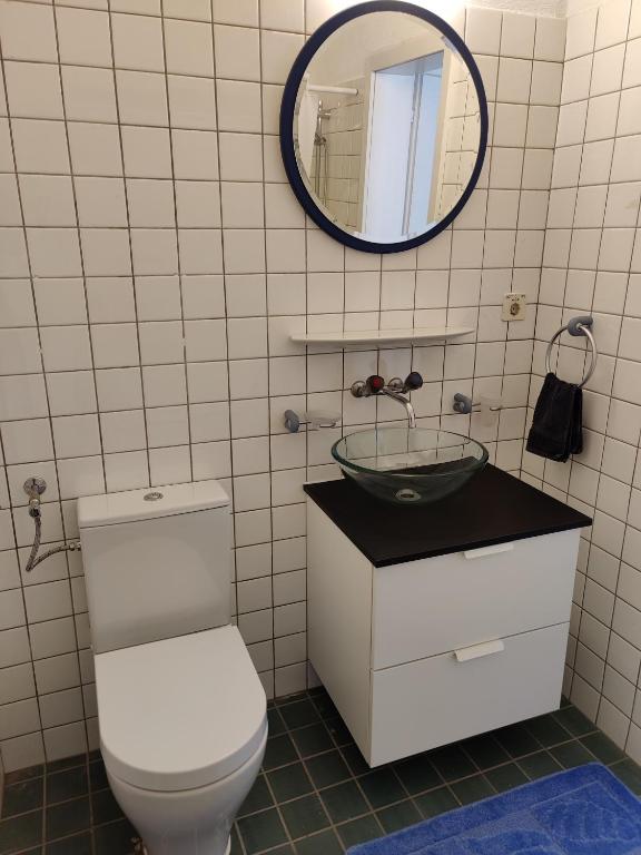 Koupelna v ubytování 1 Zimmer Studio mit Kitchenette