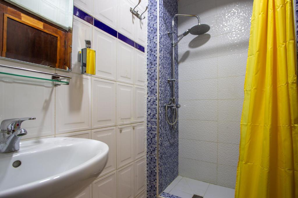 Koupelna v ubytování Hotel Chams