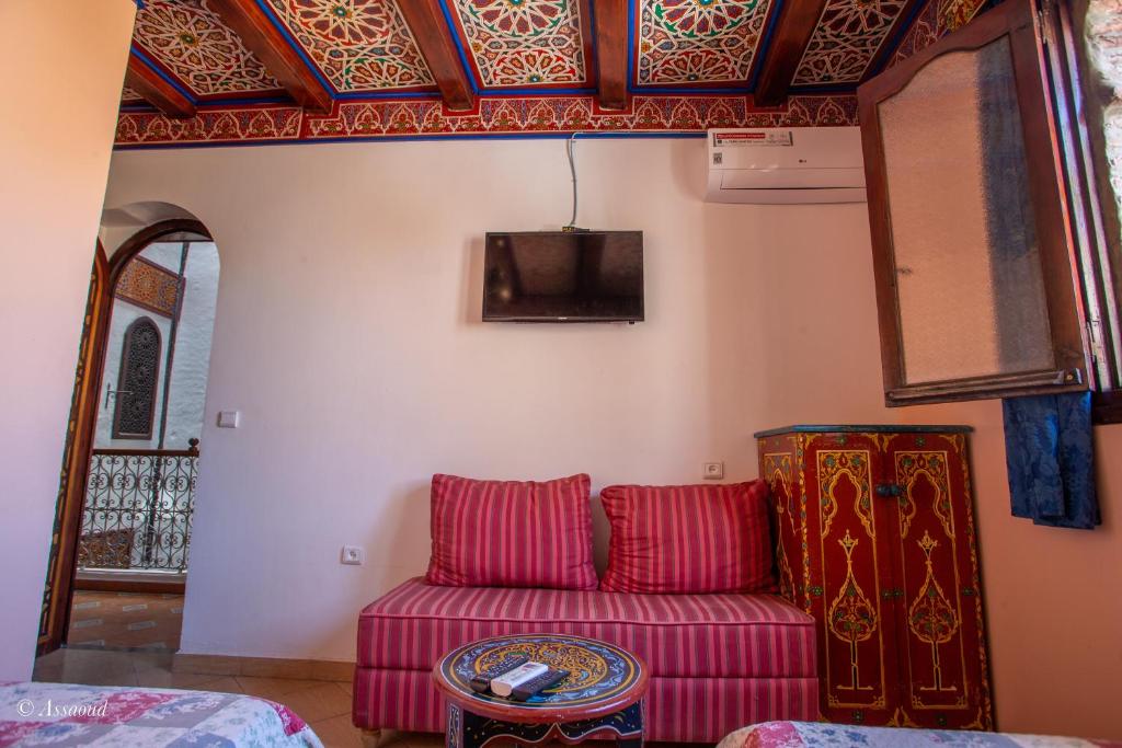 TV a/nebo společenská místnost v ubytování Hotel Chams