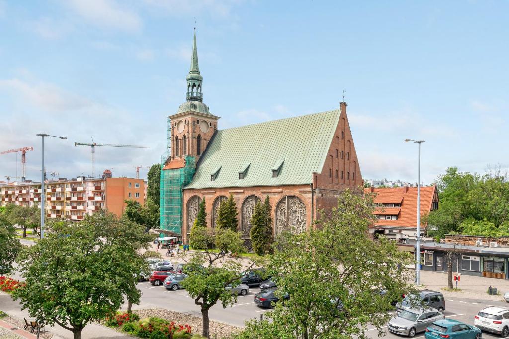 Widok na miasto Gdańsk z tego apartamentu