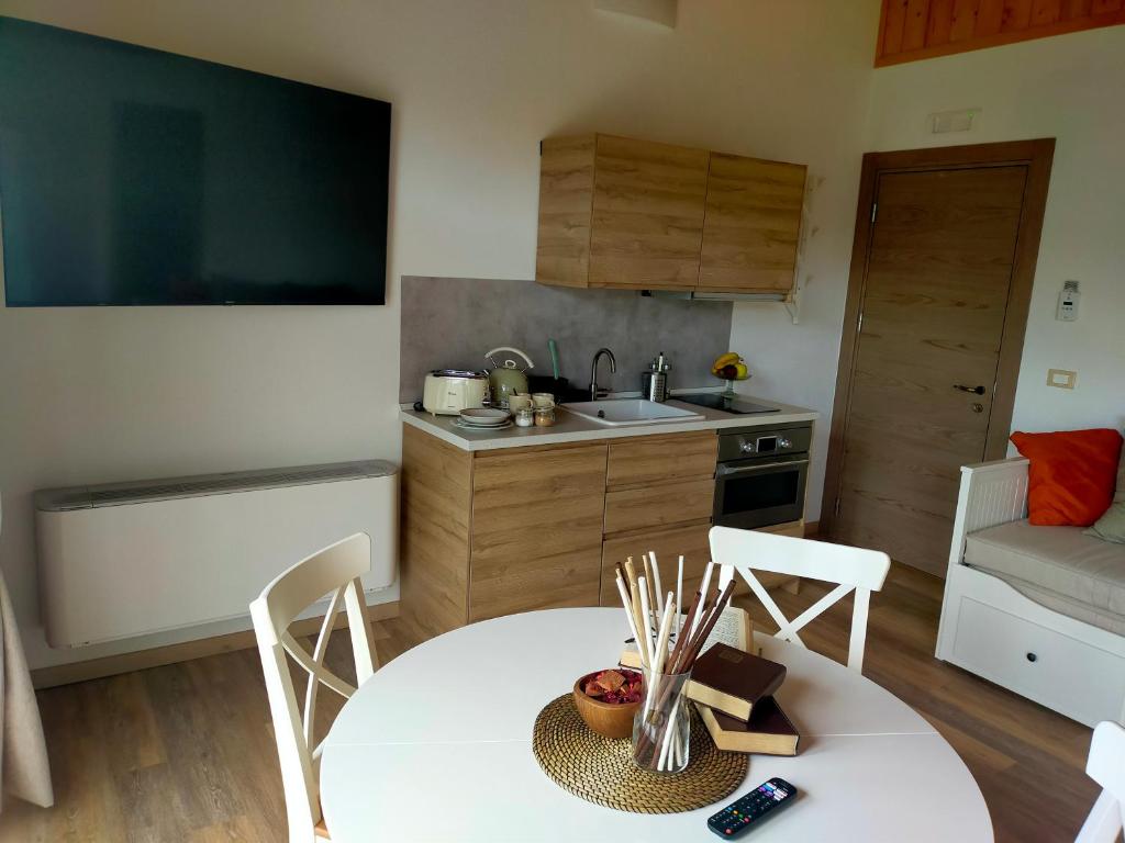 Kuchyň nebo kuchyňský kout v ubytování Cascina Ghitin Relais
