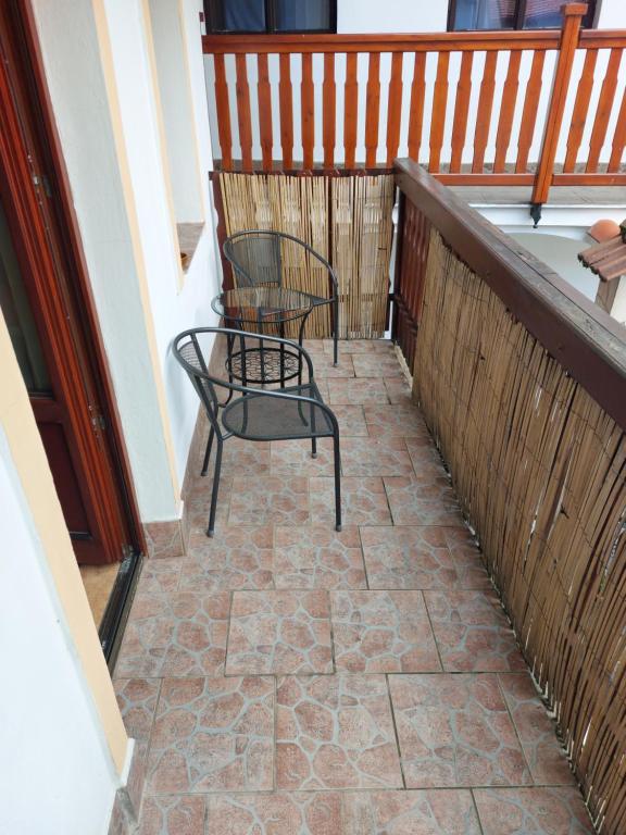 Balkón nebo terasa v ubytování Rožmberská bašta
